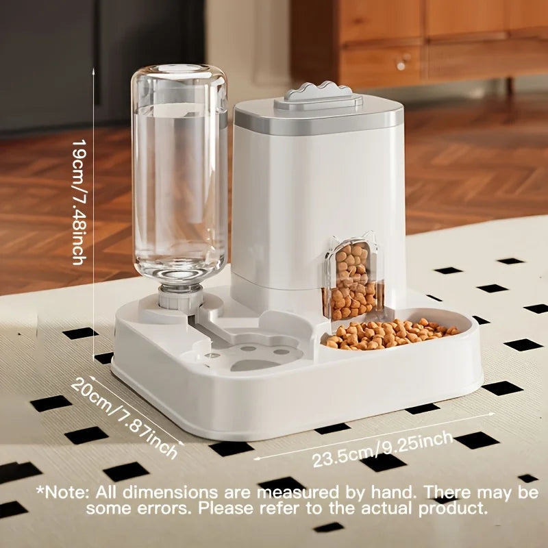 PawFolio Gravity Fed Automatic Cat Water Dispenser and Feeder 1 Pack PawFolio