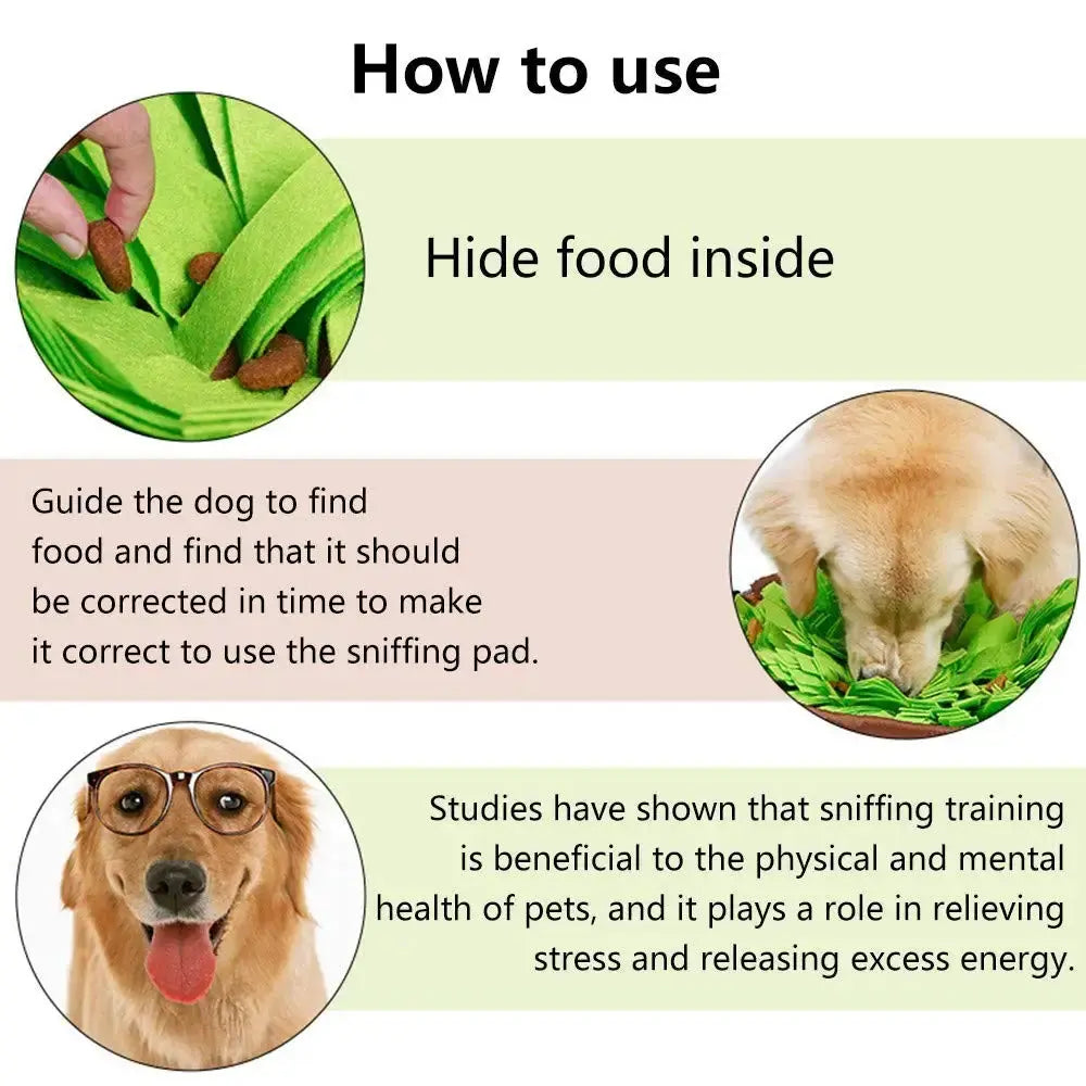 PawFolio Snuffle Mat Interactive Foraging Feeding Mat for Pets PawFolio