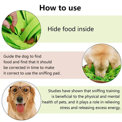 PawFolio Snuffle Mat Interactive Foraging Feeding Mat for Pets PawFolio