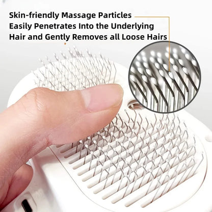 PawFolio 3-in-1 Dog Hair Brush Cat Hair Brush - Steam Spray Brush Massage Hair Removal Comb Anti-Tangle Brush PawFolio