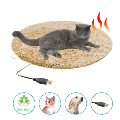 PawFolio Heated USB Pet Bed Mat for Cats and Dogs PawFolio