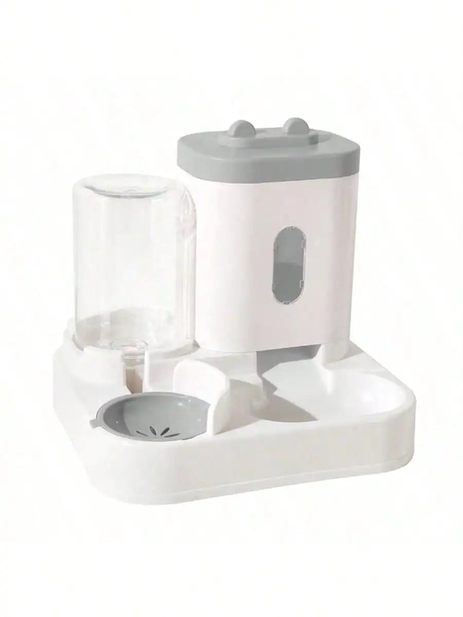 PawFolio Gravity Fed Automatic Cat Water Dispenser and Feeder 1 Pack