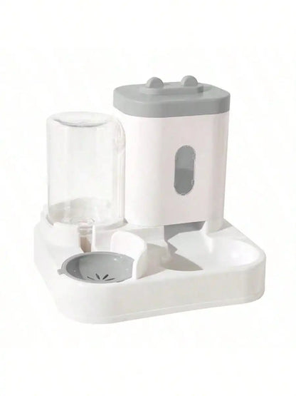 PawFolio Gravity Fed Automatic Cat Water Dispenser and Feeder 1 Pack