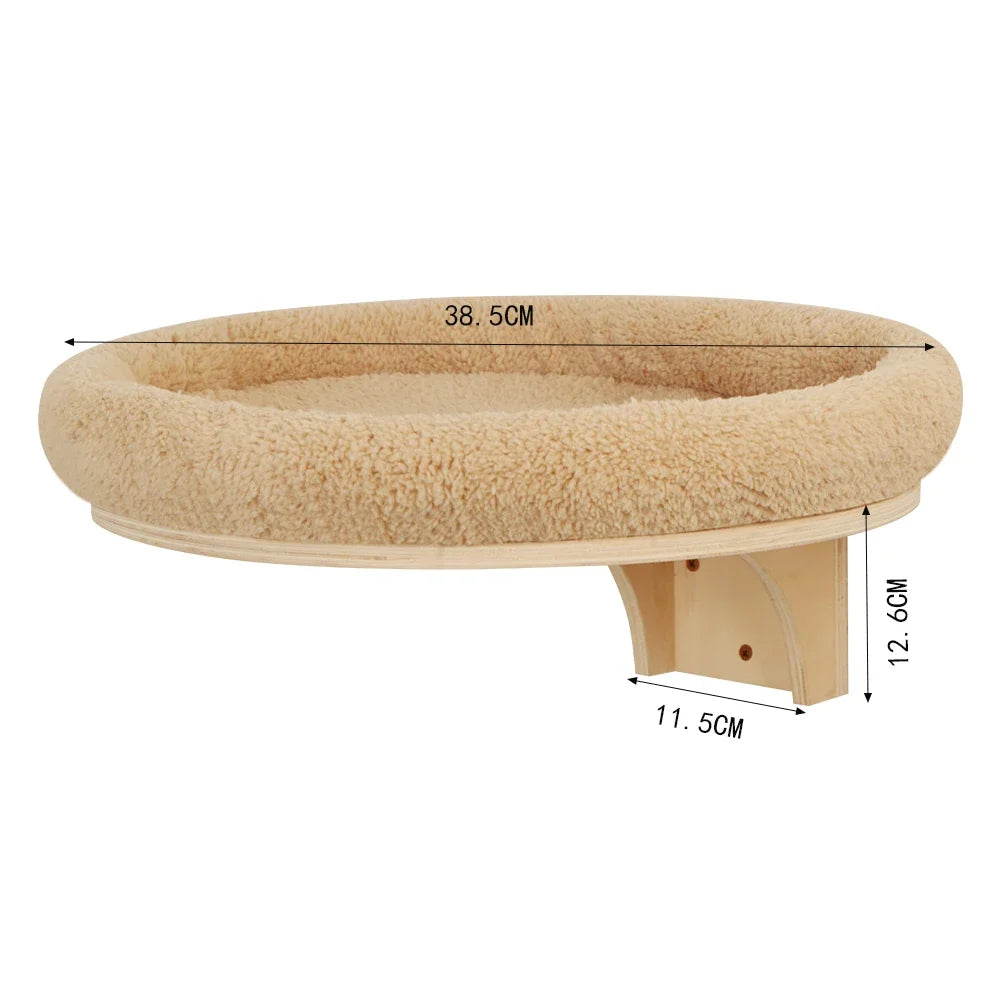 PawFolio Wall Mounted Wooden Cat Climbing Shelf PawFolio