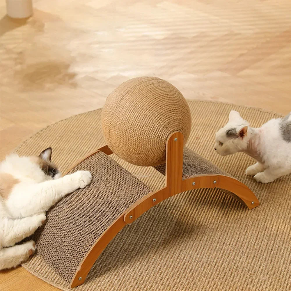 PawFolio 2 in 1 Cat Scratching Ball with Sisal Scratch Board PawFolio