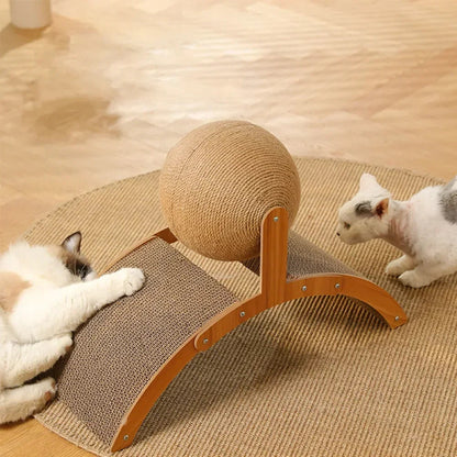 PawFolio 2 in 1 Cat Scratching Ball with Sisal Scratch Board PawFolio