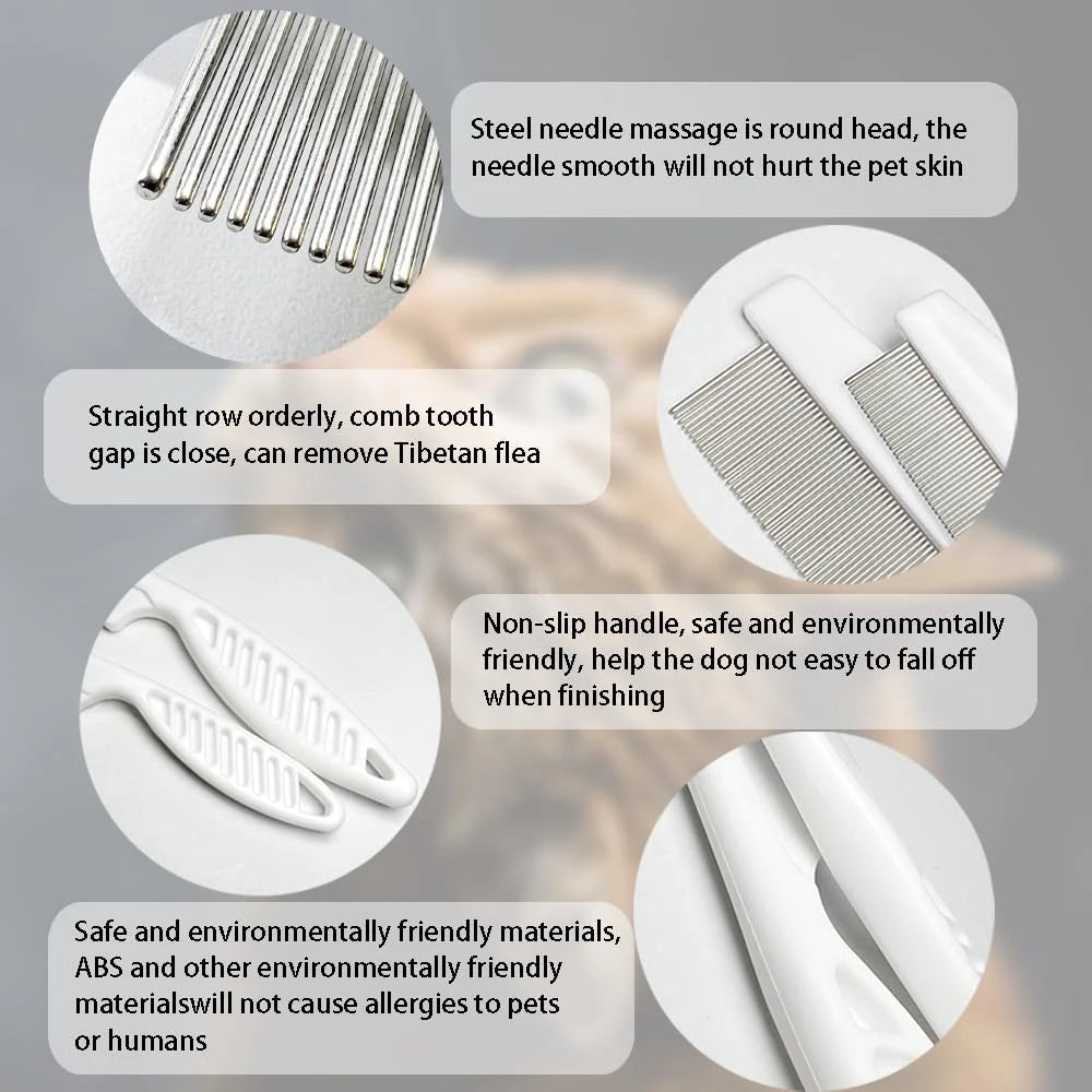 PawFolio Flea and Grooming Comb for Dogs and Cats PawFolio
