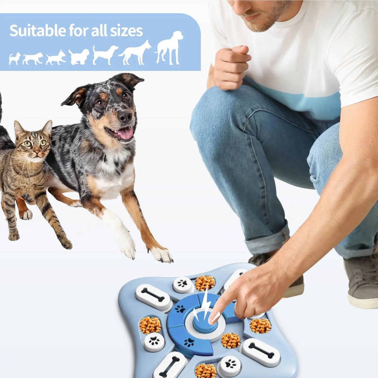 PawFolio Interactive Slow Feeder Puzzle Toy for Dogs and Cats PawFolio