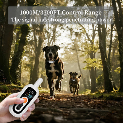 PawFolio Remote Control Dog Training Collar with Anti Bark Function PawFolio