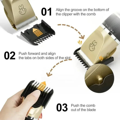 PawFolio Cordless Pet Grooming Hair Clipper Set PawFolio