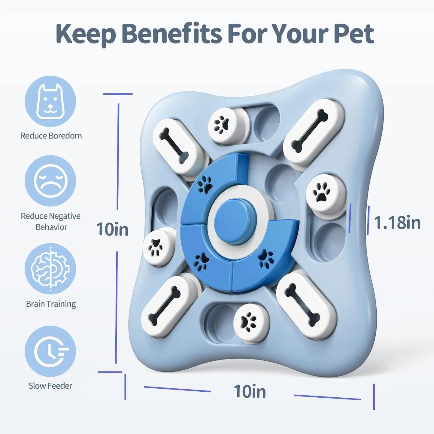 PawFolio Interactive Slow Feeder Puzzle Toy for Dogs and Cats PawFolio