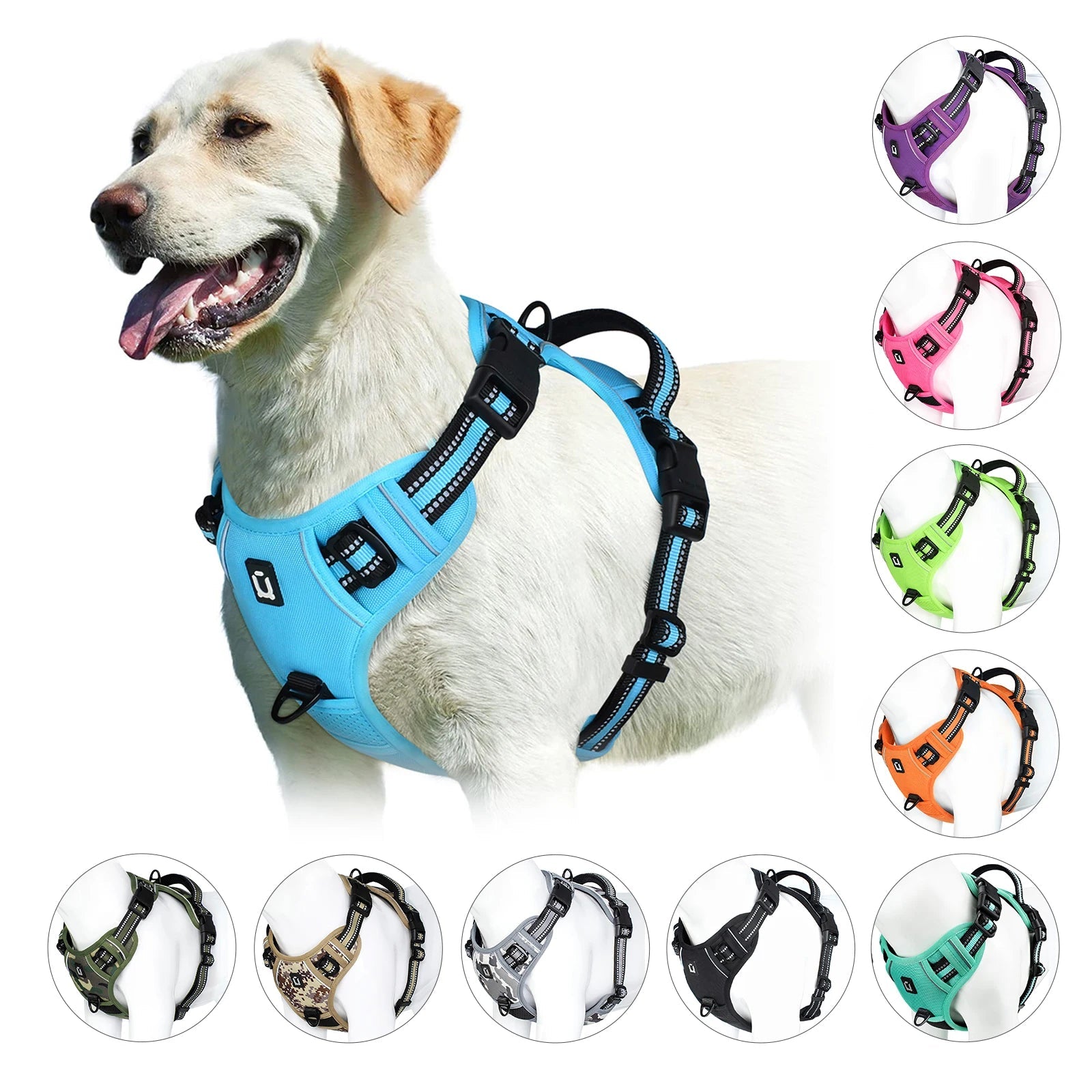 PawFolio No Pull Adjustable Dog Harness with Control Handle PawFolio