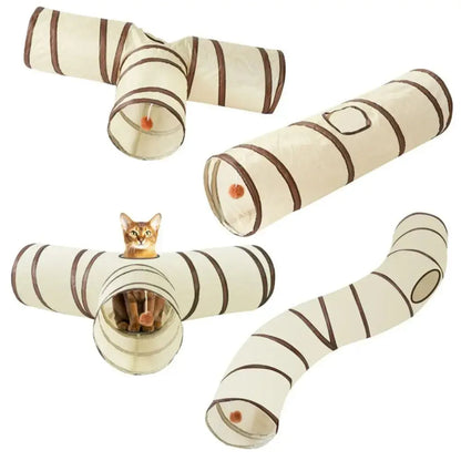 PawFolio Foldable Cat Tunnel Play and Hideaway Tube PawFolio