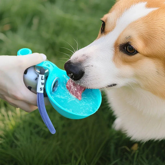 PawFolio Portable Dog Water Bottle with Silicone Bowl PawFolio