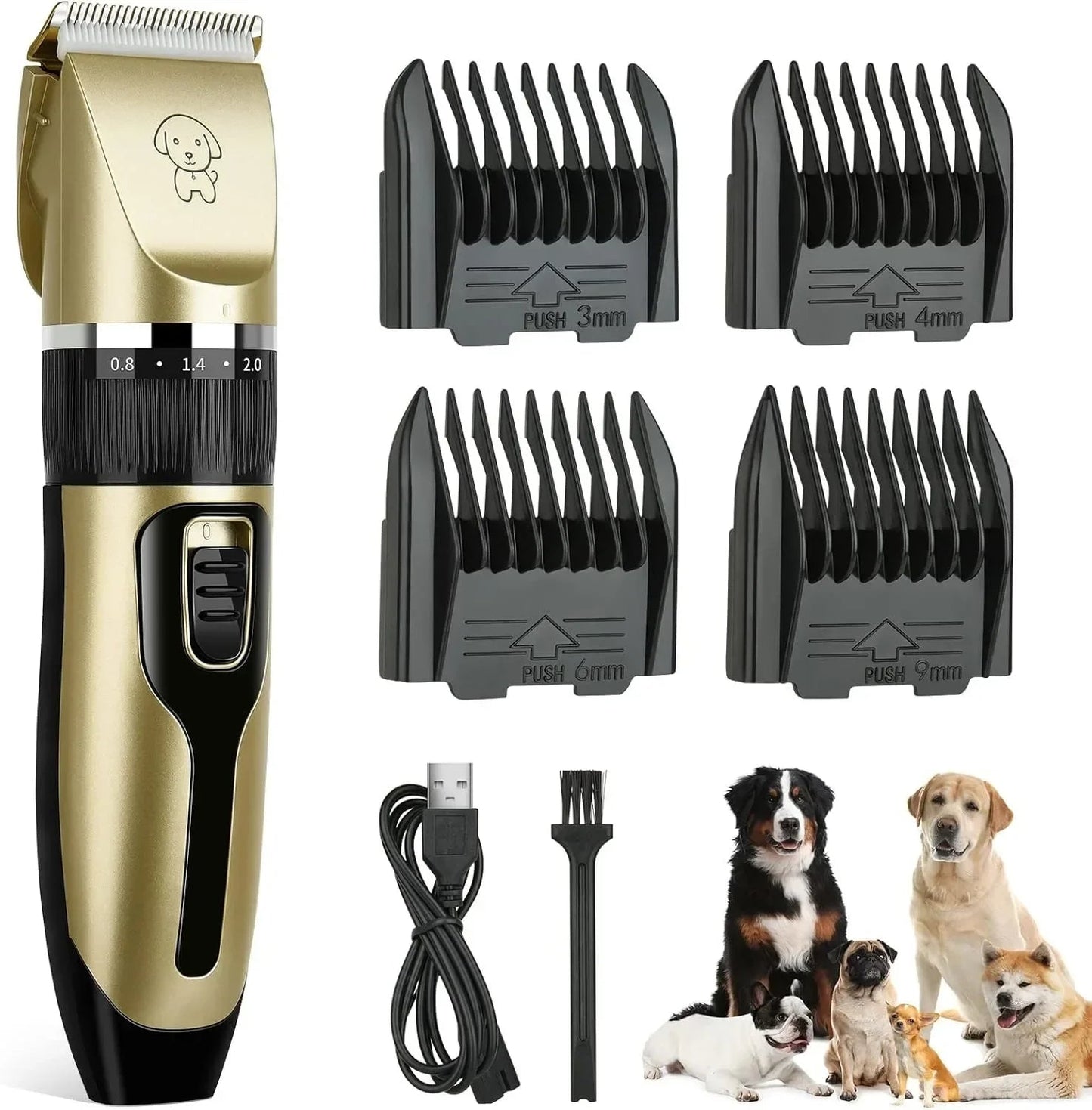 PawFolio Cordless Pet Grooming Hair Clipper Set PawFolio