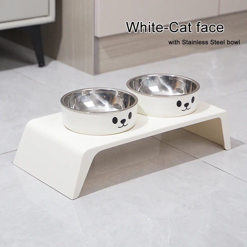 PawFolio Elevated Double Bowl Pet Feeder Stand PawFolio