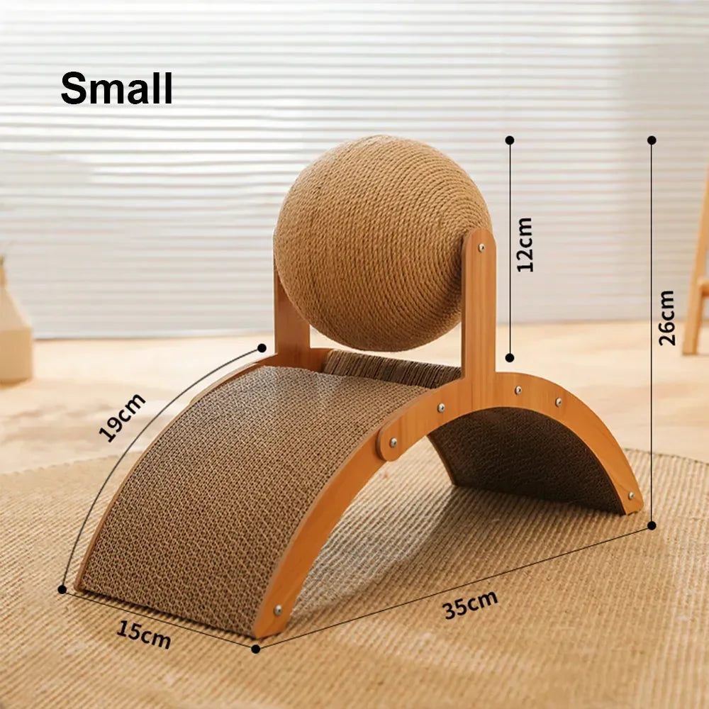 PawFolio 2 in 1 Cat Scratching Ball with Sisal Scratch Board PawFolio