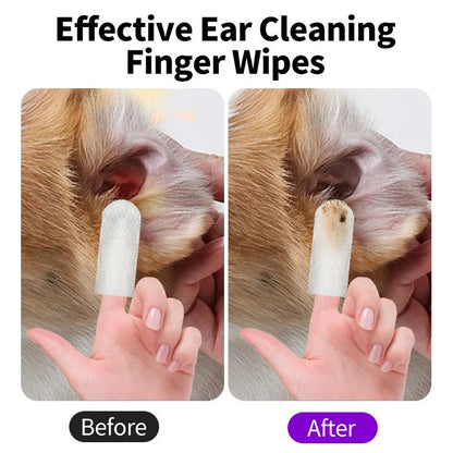 PawFolio Pet Ear Cleaning Wipes and Finger Tip Care Pads PawFolio