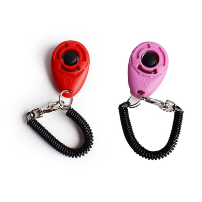 PawFolio Dog Training Clicker Set with Wrist Strap