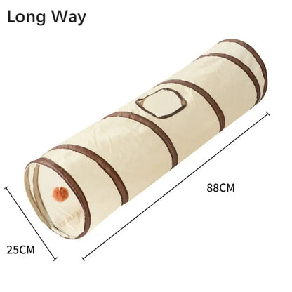 PawFolio Foldable Cat Tunnel Play and Hideaway Tube PawFolio