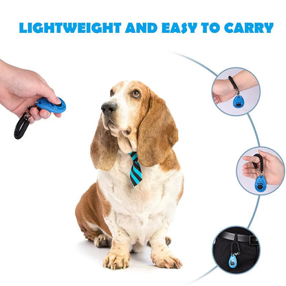 PawFolio Dog Training Clicker Set with Wrist Strap