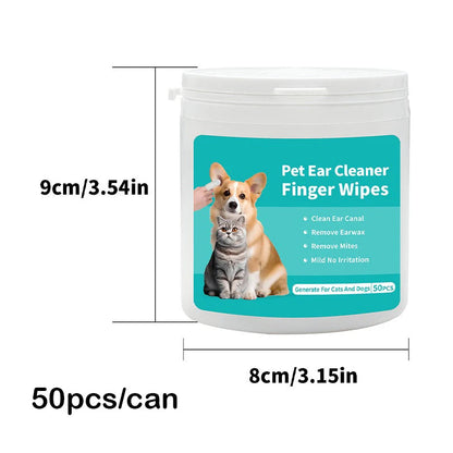 PawFolio Pet Ear Cleaning Wipes and Finger Tip Care Pads PawFolio