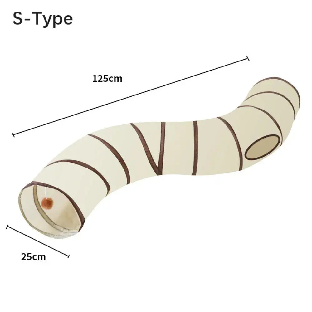 PawFolio Foldable Cat Tunnel Play and Hideaway Tube PawFolio