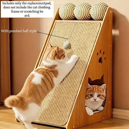 PawFolio Standing Sisal Cat Scratcher with Interactive Hanging Ball PawFolio