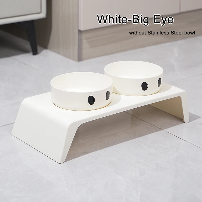 PawFolio Elevated Double Bowl Pet Feeder Stand PawFolio