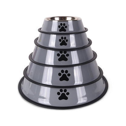 PawFolio Stainless Steel Anti Fall Pet Feeding Bowl