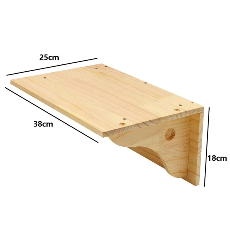 PawFolio Wall Mounted Wooden Cat Climbing Shelf PawFolio