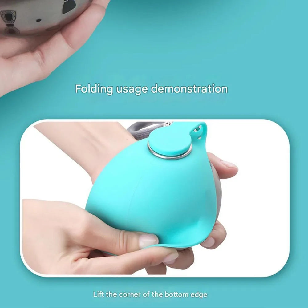 PawFolio Portable Dog Water Bottle with Silicone Bowl PawFolio