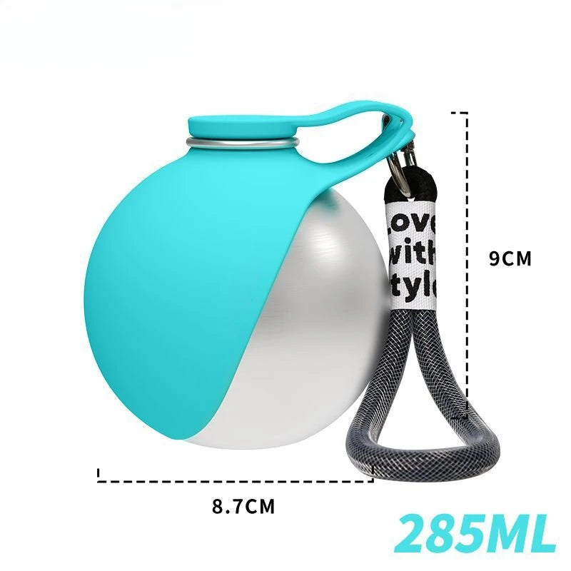PawFolio Portable Dog Water Bottle with Silicone Bowl PawFolio