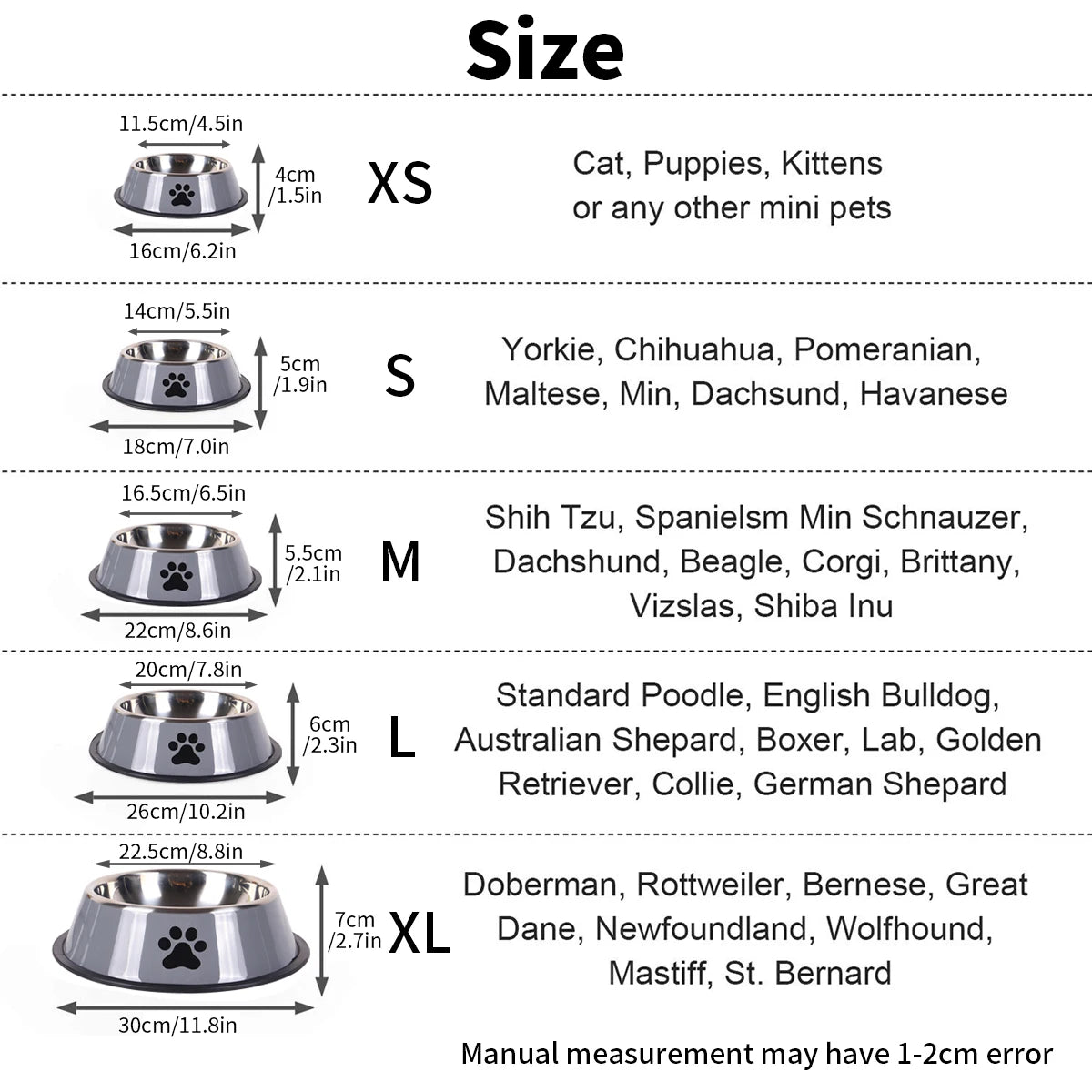 PawFolio Stainless Steel Anti Fall Pet Feeding Bowl