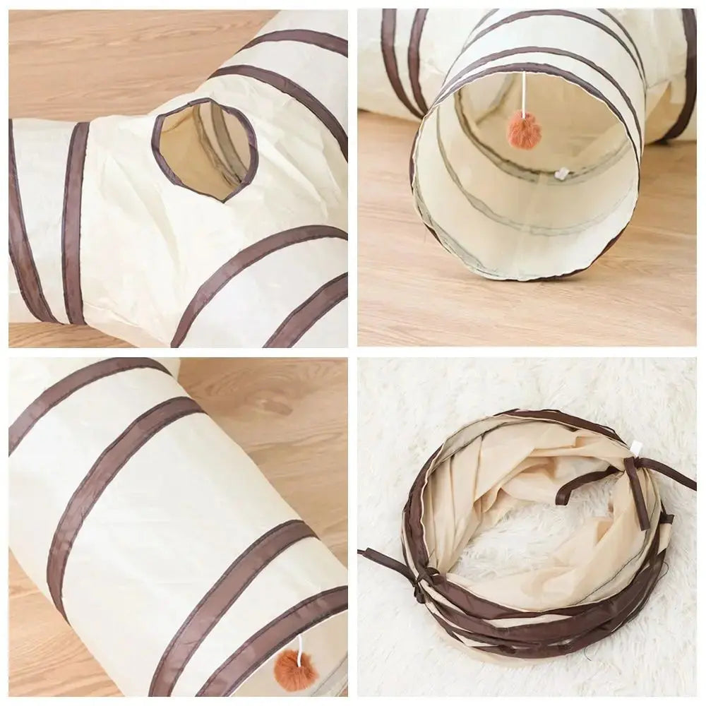 PawFolio Foldable Cat Tunnel Play and Hideaway Tube PawFolio