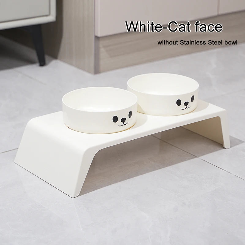 PawFolio Elevated Double Bowl Pet Feeder Stand PawFolio