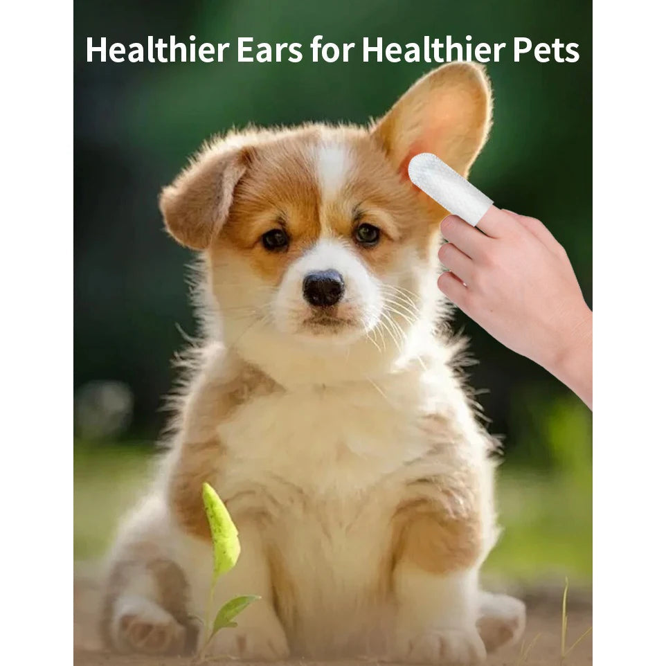 PawFolio Pet Ear Cleaning Wipes and Finger Tip Care Pads PawFolio