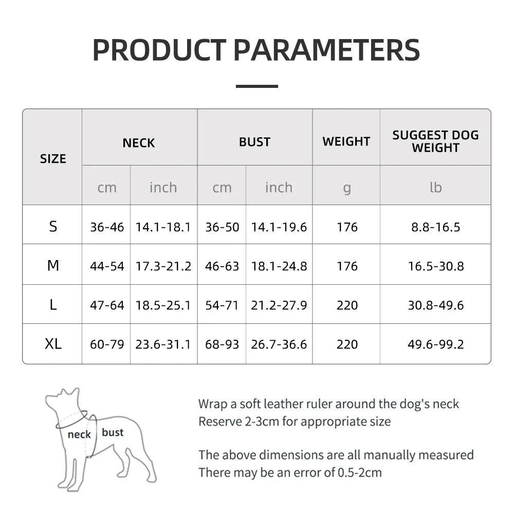 PawFolio Tactical Reflective Dog Chest Harness Vest