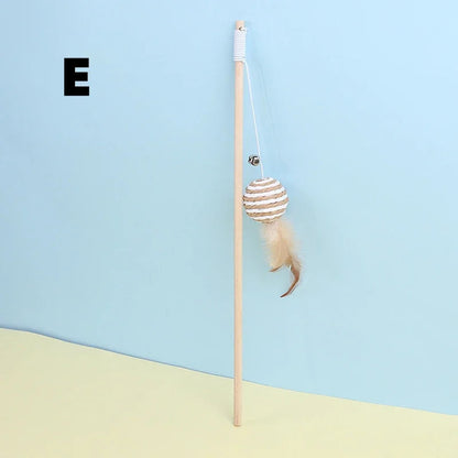 PawFolio Feather Teaser Wand Toy for Cats PawFolio