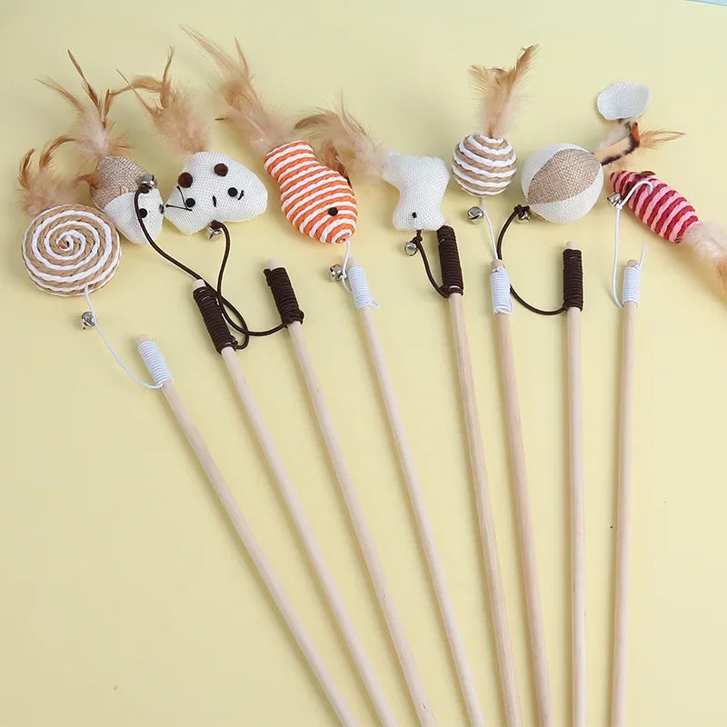 PawFolio Feather Teaser Wand Toy for Cats PawFolio