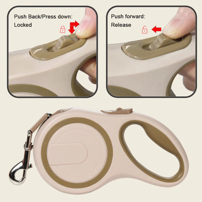 PawFolio Retractable Nylon Dog Leash for Large Dogs