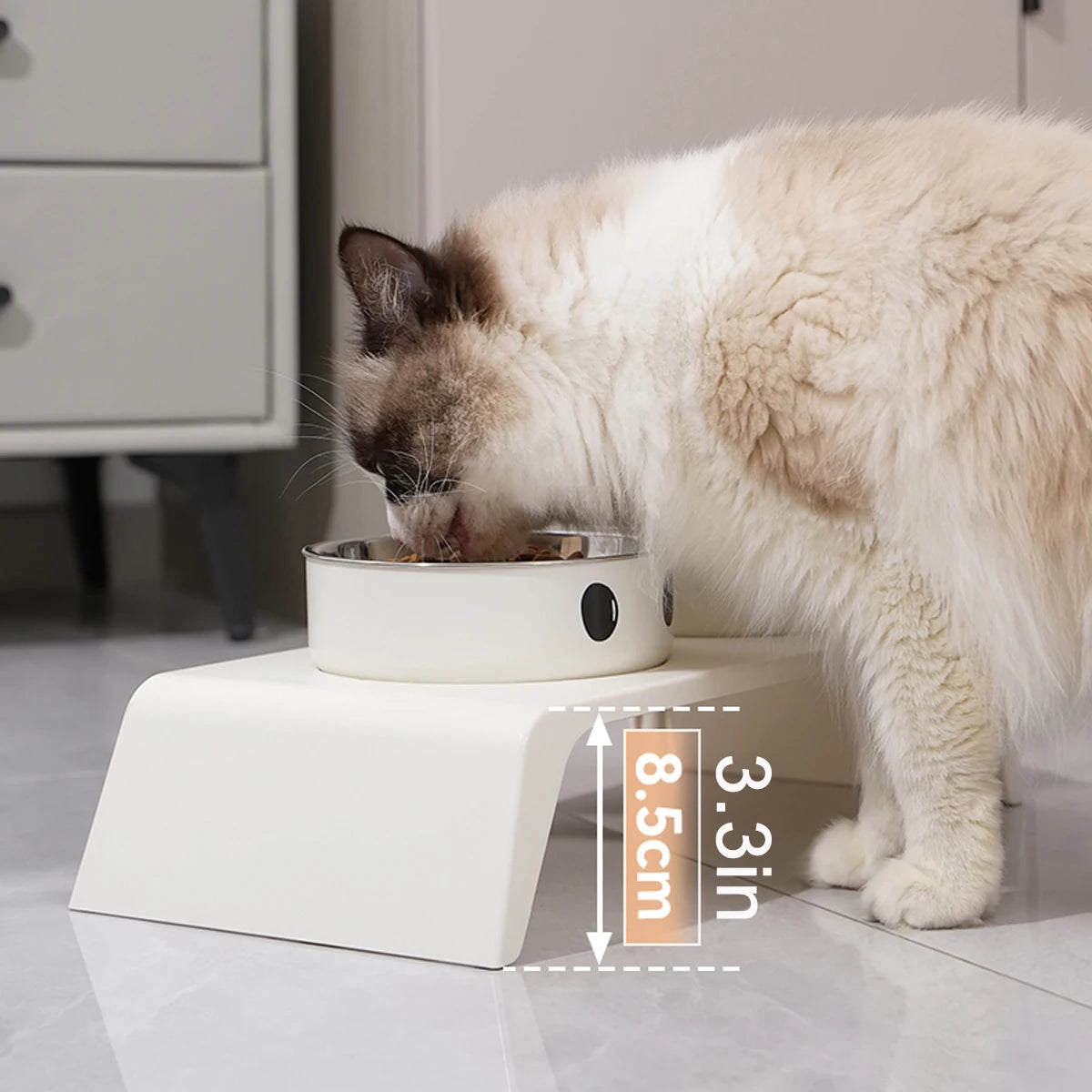 PawFolio Elevated Double Bowl Pet Feeder Stand PawFolio