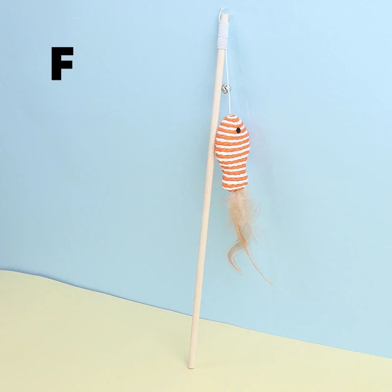 PawFolio Feather Teaser Wand Toy for Cats PawFolio