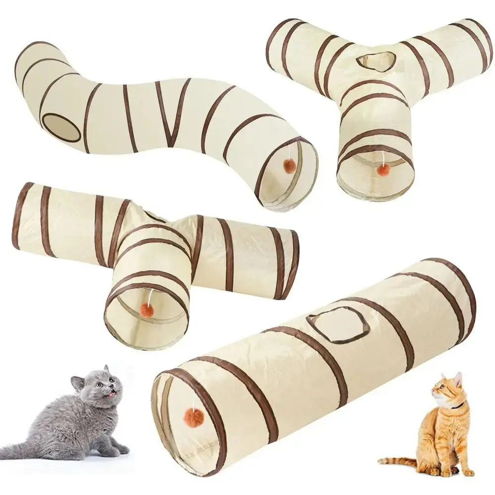 PawFolio Foldable Cat Tunnel Play and Hideaway Tube PawFolio