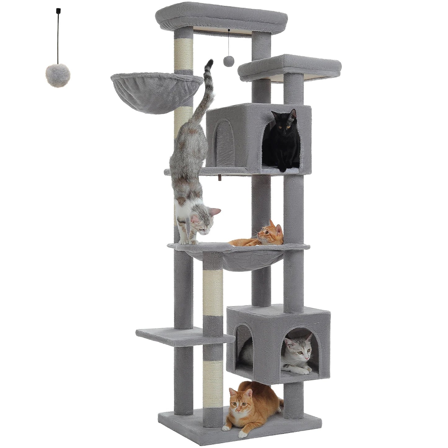 PawFolio Multi Level Cat Tree Tower for Indoor Cats PawFolio