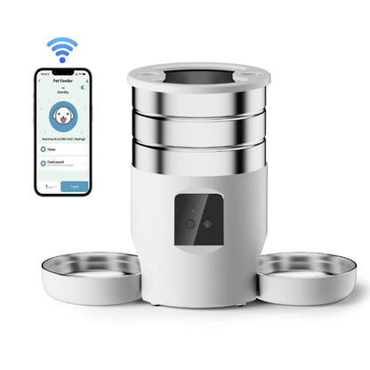 PawFolio Smart Automatic Pet Feeder 4.5L for Cats and Dogs