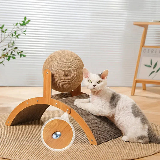 PawFolio 2 in 1 Cat Scratching Ball with Sisal Scratch Board PawFolio