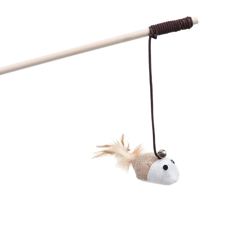 PawFolio Feather Teaser Wand Toy for Cats PawFolio
