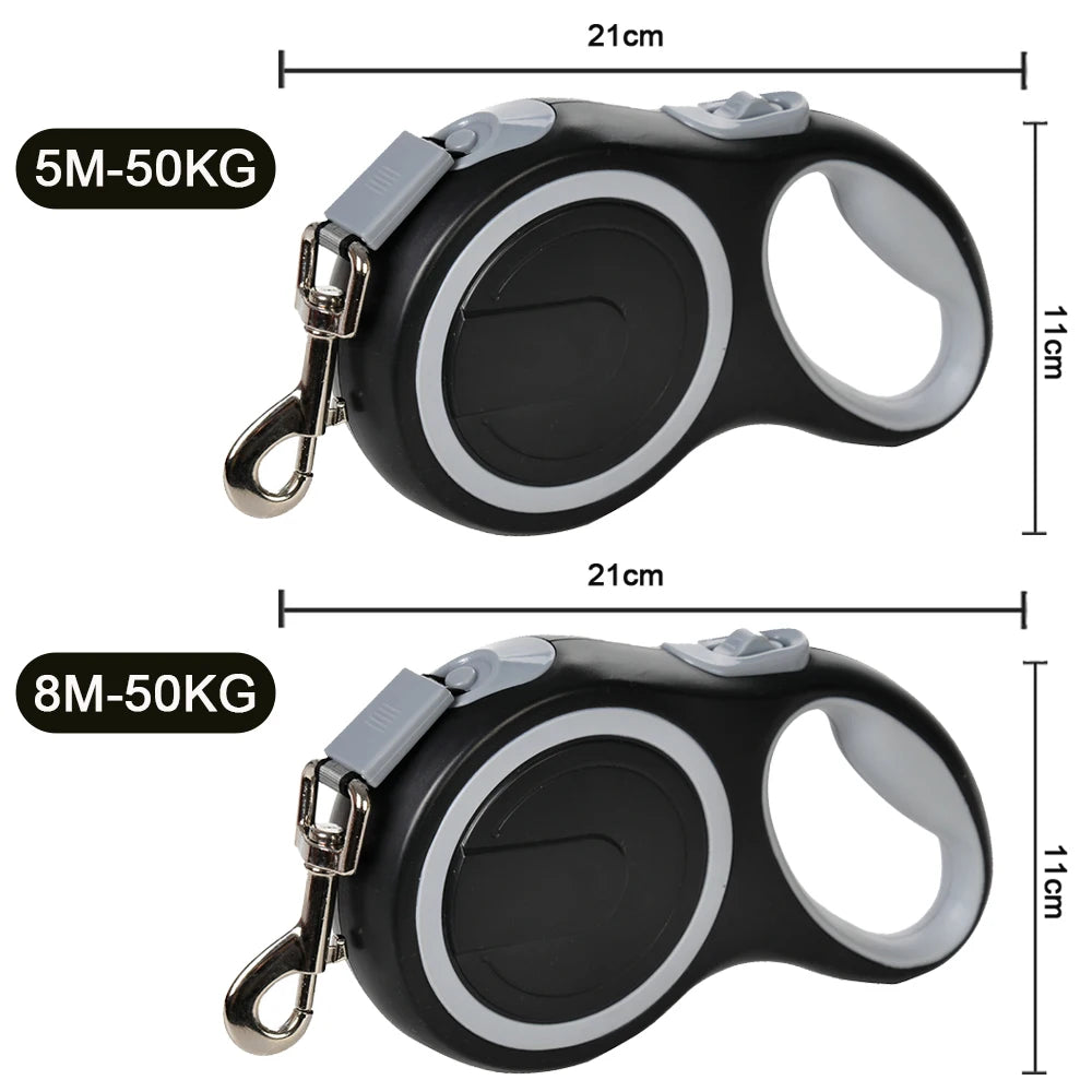 PawFolio Retractable Nylon Dog Leash for Large Dogs