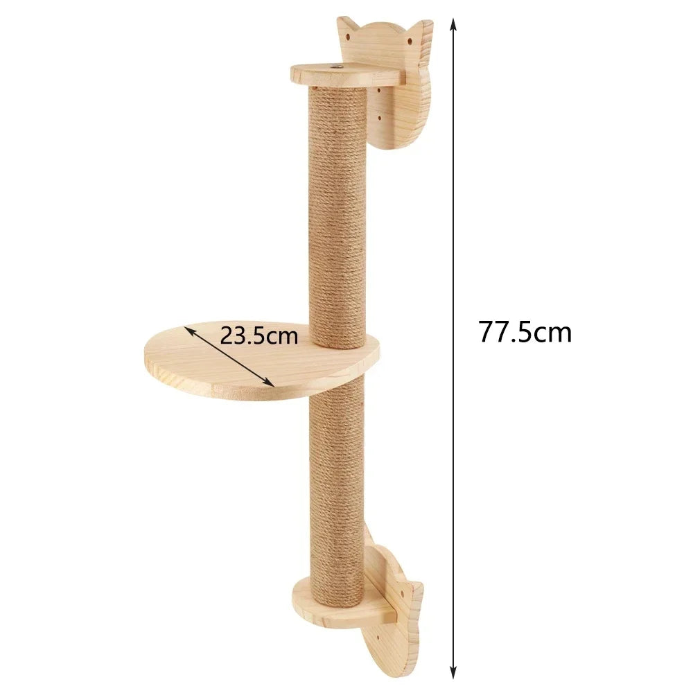 PawFolio Wall Mounted Wooden Cat Climbing Shelf PawFolio
